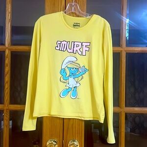 Smurfette ling sleeve shirt size medium